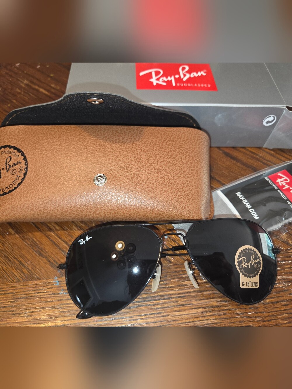 Ray ban Aviator Total Black Classic RB 3025 58014-188 Nib